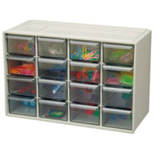 アイリスオーヤマ 小物キャビネット Lグレー4段*4列 KC-30R / 各種ケース類・収納小物 / 856935