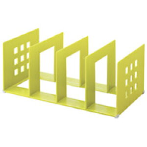LIHITLAB 仕切りラック390mm A-7322-6 黄緑 / 本立 / 869466