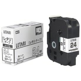 マックス 文字テープ LM-L524BW 白に黒文字 24mm / ラベルライター用テープカートリッジ / 352449