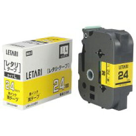 マックス 文字テープ LM-L524BY 黄に黒文字 24mm / ラベルライター用テープカートリッジ / 352453