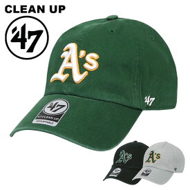 47 キャップ アスレチックス CLEAN UP クリーンナップ メンズ レディース ユニセックス 帽子 MLB ローキャップ 6パネル 野球 フォーティーセブン