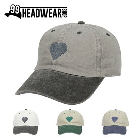 ローキャップ メンズ レディース ユニセックス 帽子 キャップ ハート 刺繍 ツートンカラー ピグメントダイ 顔料染め かわいい 99HeadwearShop