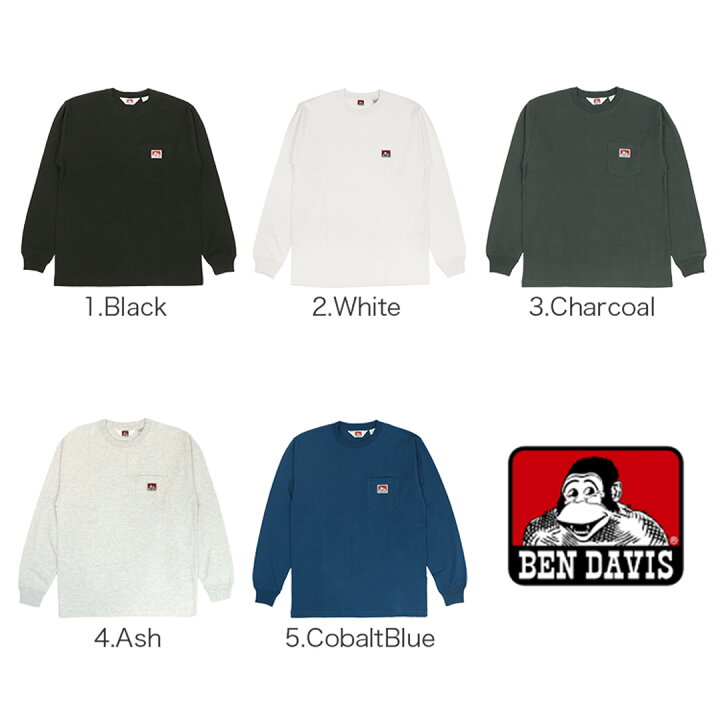 楽天市場】BEN DAVIS ポケット ロンT ベン・デイビス メンズ 7オンス 