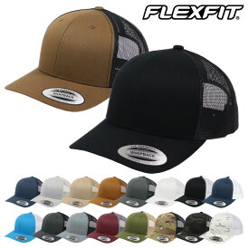 FLEXFIT フレックスフィット メッシュキャップ メンズ レディース YUPOONG ユーポン FLEXFIT YP CLASSICS RETRO TRUCKER CAP 帽子 CAP 無地 迷彩