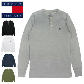 トミーヒルフィガー サーマル ヘンリーネック ロンT メンズ レディース TOMMY HILFIGER 長袖Tシャツ ロングTシャツ ミニフラッグロゴ ワンポイント 人気 ブランド