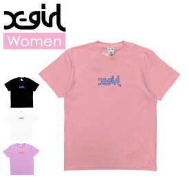 【全品10%OFFクーポン対象】エックスガール X-girl Tシャツ レディース MILLS LOGO S/S MENS TEE 半袖Tシャツ ファッション トップス 春 夏 ストリート女子 ブランド