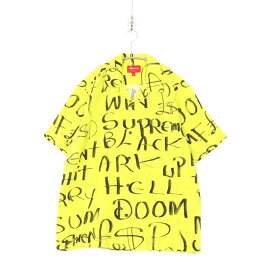 【中古】SUPREME シュプリーム S メンズ シャツ カジュアルシャツ 20SW Black Ark Rayon S/S Shirt Florescent Yellow ブラックアークレーヨン 半袖シャツ 新品 古着