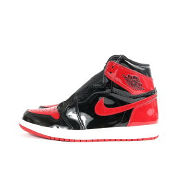 【中古】NIKE ナイキ 27.5cm メンズ シューズ スニーカー NIKE AIR JORDAN 1 RETRO HI OG PATENT BRED black white-varsity red ナイキ エア ジョーダン 1 レトロ ハイ オリジナル パテント ブラック バーシティーレッド 555088-063 新品 古着