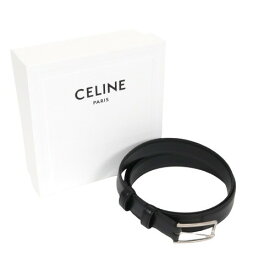 【中古】CELINE セリーヌ 85 メンズ ベルト U-NE-0179 スクエアバックルレザーベルト 箱付き 新品 古着