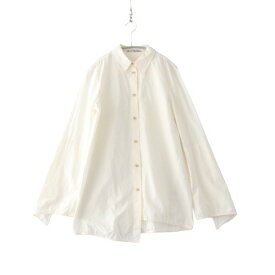 【中古】Acne Studios アクネストゥディオス 34 S レディース シャツ カジュアルシャツ 生成り アシンメトリー 長袖シャツ ベルスリーブ 綿 中古B 古着