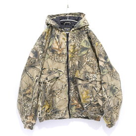 【中古A】メンズ 2XL相当 ワールドフェイマススポーツ World Famous Sports 中綿ジャケット ブルゾン リアルツリーカモ BURLY CAMO 90s 00s ビッグサイズ 迷彩 ハンティング 古着 ストリート