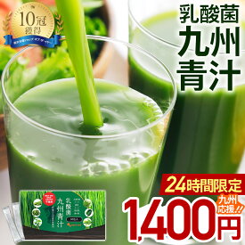 【24時間限定！九州応援】＼楽天1位獲得／ 乳酸菌 青汁 (30包) 送料無料 青汁 乳酸菌 野菜不足 青汁 粉末 ドリンク あおじる 大麦若葉 ケール ハチミツや牛乳と一緒に ゴーヤ 個包装 国産 ビタミン ミネラル 葉酸 オリゴ糖 乳酸菌九州青汁 ポイント消化 送料無料