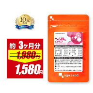 【5/19 朝10:00〜20%OFF】鉄分 サプリ ヘム鉄 & ビタミン（約3ヶ月分） サプリ 鉄 鉄分 葉酸 送料無料 サ…