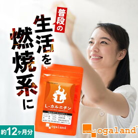 L-カルニチン（約12ヶ月分）燃焼系 ダイエット Lカルニチン 配合。 送料無料 サプリ サプリメント BCAA アミノ酸やα-リポ酸やコエンザイムQ10と併用◎ 美容 女性 l-カルニチンフマル酸塩 オーガランド 低価格【1年分】 消費 送料無料