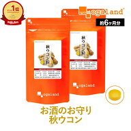 秋ウコン粒（約6ヶ月分）送料無料 元気 健康 サプリ サプリメント クルクミン ウコン supplement オーガ…