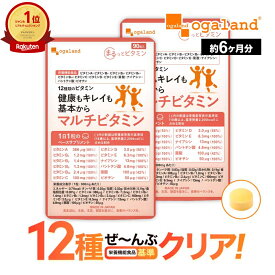 【栄養機能食品】マルチビタミン（約6ヶ月分） 食事 栄養不足 野菜不足 が気になる方に オーガランド 栄養機能食品 サプリ ビタミンA ビタミンB ビタミンC ビタミンD ビタミンE ビオチン 葉酸 ナイアシン パントテン酸 ポイント消化 送料無料 大容量 半年分