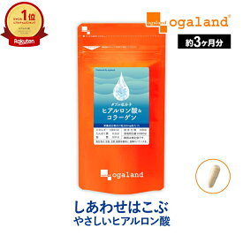 W低分子ヒアルロン酸&コラーゲン（約3ヶ月分） ヒアルロン酸 コラーゲン 送料無料 サプリ サプリメント Colagen オーガランド ポイント消化 送料無 ポイント消費 送料無料