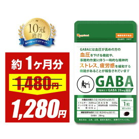 【大特価SALE】【機能性表示食品】GABA お試し（約1ヶ月分）送料無料 サプリ サプリメント GABA ギャバ 配合 血圧 ストレス 緩和 疲労 感 軽減 カカオ 高麗人参 亜麻仁油 イワシ抽出ペプチド γ アミノ酪酸 ポイント消化 送料無 ポイント消費