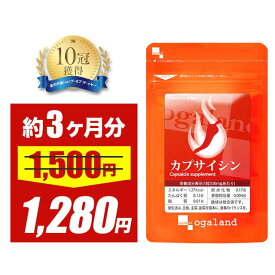 【大特価SALE】ダイエットサプリ カプサイシン （約3ヶ月分）ダイエット サプリメント 美容 アミノ酸 サプリ 辛み成分 唐辛子 トウガラシ 黒コショウ 抽出物 ビール酵母 ビタミン ポイント消化 送料無 ポイント消費 送料無料