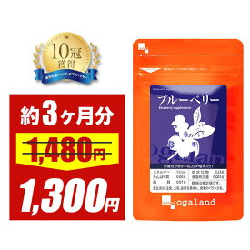 【大特価セール】大容量 ブルーベリー サプリ (約3ヶ月分) 送料無料 サプリメント ビルベリー アントシアニン ポリフェノール カシス アイブライトエキス 配合 ルテイン デジタルケア PC スマホ 健康食品 オーガランド ビタミンC ポイント消化 送料無 ポイント消費 送料無料