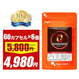【大特価SALE】ガラナチャージ（6個セット）ガラナ末 Lアルギニン カフェイン 低糖質 低カロリー 元気 活力 エナジードリンク の 代わりに 送料無料 サプリメント サプリ 低価格 健康食品 ダイエット 健康 オーガランド ポイント消化 送料無 ポイント消費 送料無料