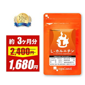 【30％OFF!!】ダイエットサプリ L-カルニチン（約3ヶ月分） ダイエットサプリ 口コミ 評判 ダイエット カルニチン サプリメント BCAA EAA アミノ酸 トレーニング 運動 効率 男性 女性 低価格 送料無料 オーガランド ポイント消化 お得な 90日分