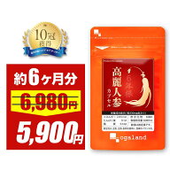 【3/4 20時スタート！期間限定15％OFF】高麗人参 （約6ヶ月分） カプセル サポニン 送料無料 サプリメン…