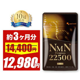 【3/4 20時スタート！期間限定特別セール】【新発売】NMNプレミアム 22500mg （約3ヶ月分） nmn サプリ 日本製 nmnサプリメント エヌエムエヌ サプリメント サプリ β-NMN NMN ビタミンB3 ナイアシン ニコチンアミド モノヌクレオチド 美容 健康 使いやすい送料無料
