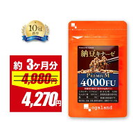 【期間限定14%OFF!!】ナットウキナーゼプレミアム 4000FU （約3ヶ月分） 送料無料 納豆 サプリ 新発売 納…