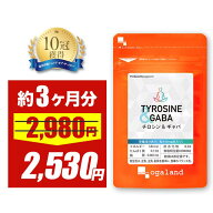 【15%OFFセール中】チロシン&GABA（3個セット・約3ヶ月分）サプリ チロシン1日750mg ギャバ 効率 生活の…