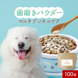 【LINE登録で25%OFFクーポン】犬 歯磨き 歯磨き粉 歯石取り パウダー マルチ デンタルケア 100g ふりかけ サプリ フード ウェット おやつ シニア 老犬 高齢 体調管理 粉末 ドッグフード ごはん