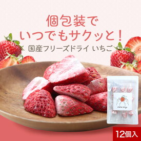 【クーポン利用で250円OFF】個包装 フリーズドライ いちご 国産 砂糖不使用おやつ 子供 健康 otete ichigo 12個入り 乾燥いちご 苺 ベビー べたつかない ビタミンC 葉酸 食物繊維 アントシアニン カリウム 1歳 幼児 送料無料 レビュー特典