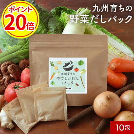 【今だけP20倍】野菜だし だしパック 無添加 食塩不使用 子供 野菜 出汁 パック だし 国産 酵母エキス不使用 九州産 ブイヨン 玉ねぎ キャベツ 白菜 大根 セロリ トマト ごぼう しいたけ 人参 生姜 子ども 健康 栄養 5g×10包 送料無料 保存料無添加