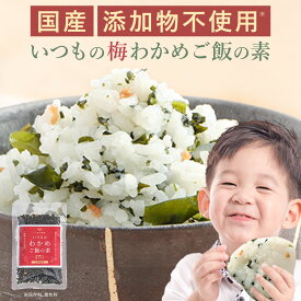 【期間限定まとめ買いクーポン★最大800円OFF】わかめご飯の素 梅 わかめごはん わかめご飯 わかめふりかけ 無添加 梅わかめ 国産 紀州南高梅使用 酵母エキス不使用 40g 添加物不使用 国産わかめ わかめ ふりかけ 乾燥 子供 国産わかめ使用 混ぜご飯