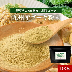 【ポイント10倍】九州産 ゴーヤ 粉末 パウダー 100g 国産 ゴーヤー 野菜そのまま粉末 野菜パウダー お野菜 野菜粉末 おやさい カリウム 葉酸 食物繊維 カルシウム 鉄分 ビタミンC ビタミンE ビタミンK 下処理不要 保存食 ダイエット レビュー特典