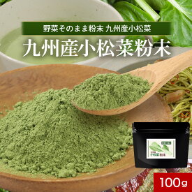 九州産 小松菜 粉末 パウダー 100g 国産 野菜そのまま粉末 野菜パウダー お野菜 野菜粉末 おやさい 鉄分 カルシウム カリウム 食物繊維 ベータカロチン ビタミンC ビタミンE 葉酸 下処理不要 保存食 美容 ダイエット レビュー特典