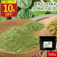 【まとめ買いで10%OFFクーポン】九州産 小松菜 粉末 パウダー 100g 国産 野菜そのまま粉末 野菜パウダー …