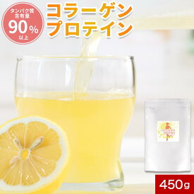 コラーゲンプロテイン レモン コラーゲン 入り プロテイン ドリンク 450g コラーゲンペプチド 女性 溶けやすい すっきり さっぱり スポーツドリンク たんぱく質 高たんぱく イヌリン ステビア 食物繊維 BCAA ダイエット 筋肉 筋トレ