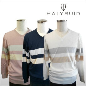ハリールイド（HALYRUID） 切り替えラインVネック セーター