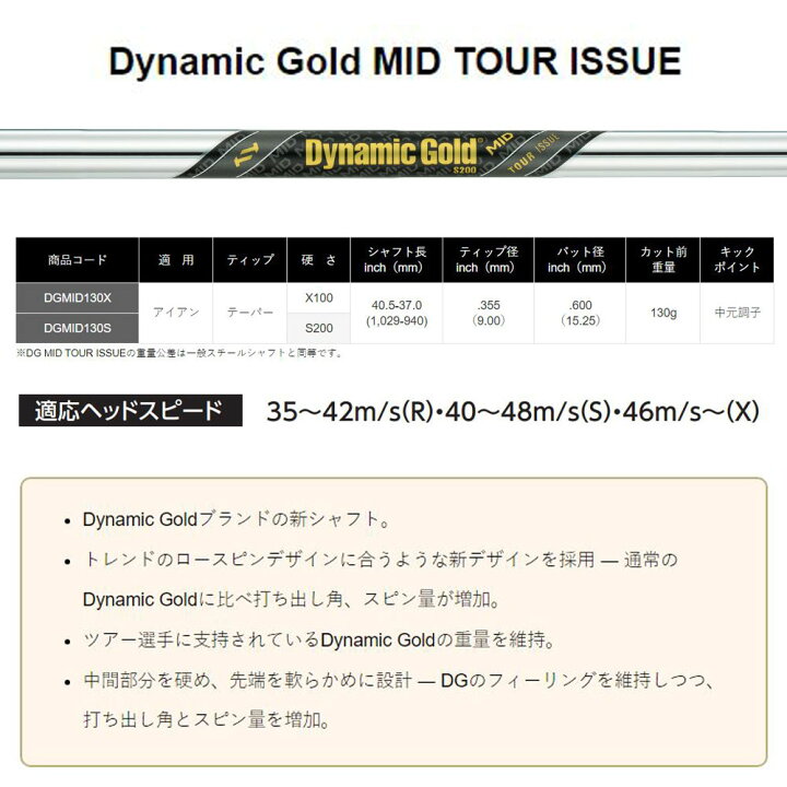 楽天市場】UT用 トゥルーテンパー ダイナミックゴールド ミッド ツアー 