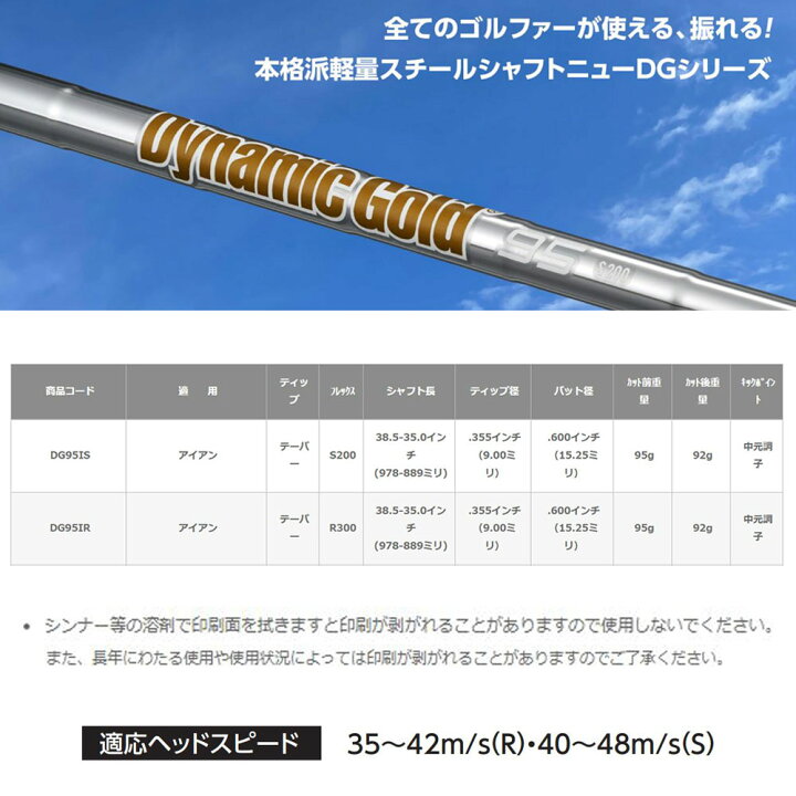 楽天市場】UT用 トゥルーテンパー ダイナミックゴールド 95 ピン G410 
