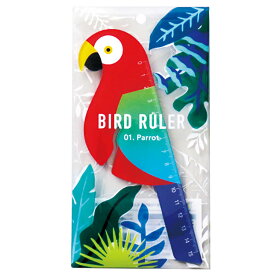 【割引クーポン発行中】鳥がかわいい ペン立てに差して飾れる バードルーラー 定規 分度器