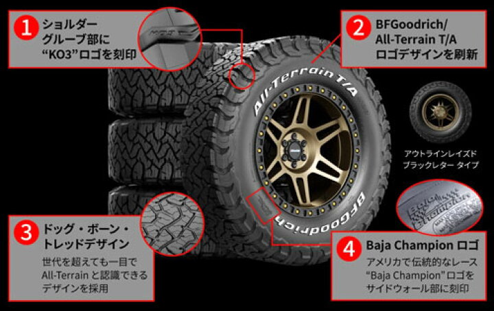楽天市場】265/60R18 114/110S 4本 BFグッドリッチ オールテレーン T/A 