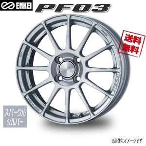 ENKEI PF03 �X�p�[�N���V���o�[ 15�C���` 4H100 6J+38 4�{ 75 �Ɣ�4�{�w���ő�������