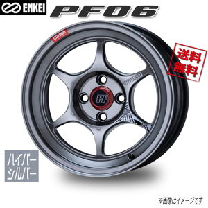 ENKEI PF06 �n�C�p�[�V���o�[ 16�C���` 4H100 6.5J+45 1�{ 67 �Ɣ�4�{�w���ő�������