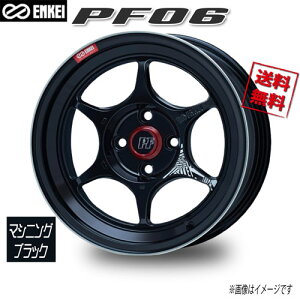 ENKEI PF06 �}�V�j���O�u���b�N 16�C���` 4H100 7J+45 1�{ 67 �Ɣ�4�{�w���ő�������