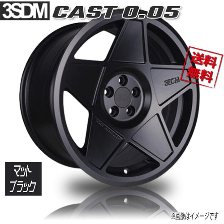 楽天市場】3SDM CAST 0.05 マットブラック 18インチ 5H100 8.5J+35 1本 