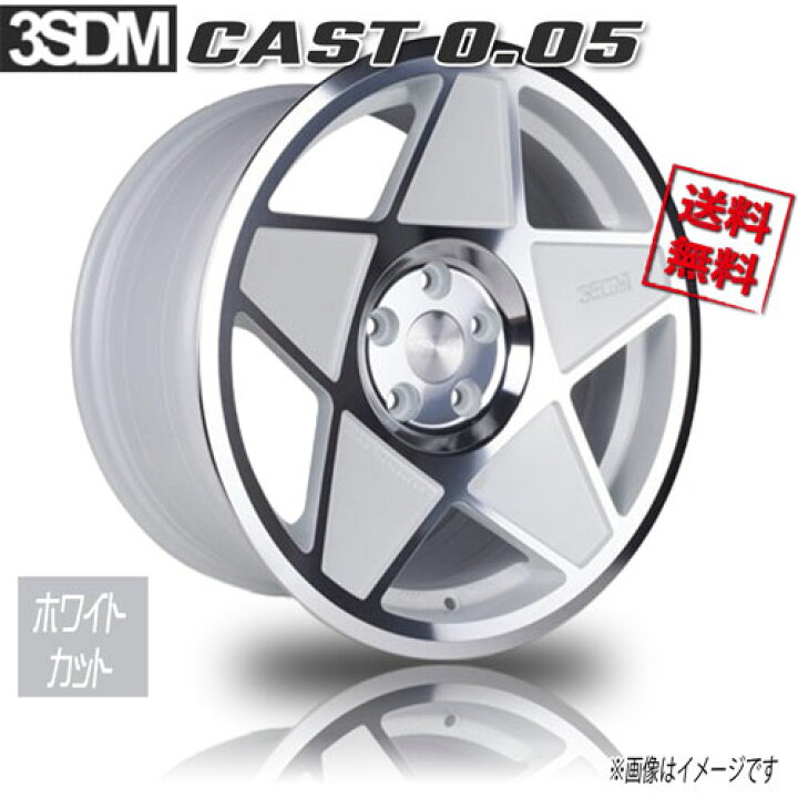 楽天市場】3SDM CAST 0.05 ホワイトカット 18インチ 5H100 9.5J+35 1本 