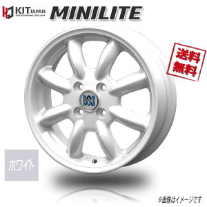 KOSEI ミニライト ホワイト MINILITE 14インチ 4H100 4.5J+45 1本 59 業販4本購入で送料無料
