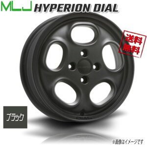 MLJ HYPERION DIAL ブラック 14インチ 4H100 4.5J+43 4本 67.1 業販4本購入で送料無料
